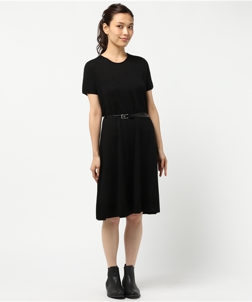 22 OCTOBRE（ヴァンドゥ－オクトーブル）の「ＬＵＫＥ ベルト付ワンピース（ワンピース・レディース・ブラック/ベージュ/ブラウン・4/2）」の4枚目の写真