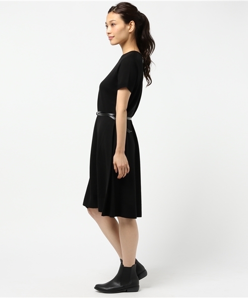 22 OCTOBRE（ヴァンドゥ－オクトーブル）の「ＬＵＫＥ ベルト付ワンピース（ワンピース・レディース・ブラック/ベージュ/ブラウン・4/2）」の5枚目の写真