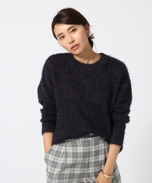 GLOBAL WORK | 5ゲージフェザーヤーンニットプルオーバー/727801(ニット/セーター)