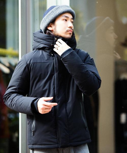 EN ROUTE（アンルート）の「ENR スタンドフードダウンジャケット（ダウンジャケット/コート・メンズ・ブラック/ネイビー・1/3/2）」の3枚目の写真