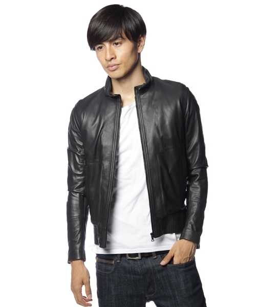 International Gallery BEAMS（インターナショナルギャラリービームス）の「NATIVE SON / ラムレザージャケット（ライダースジャケット・メンズ・ブラック・SMALL）」の6枚目の写真