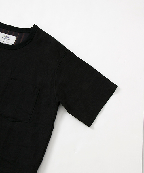 WORK NOT WORK URBAN RESEARCH(ワークノットワークアーバンリサーチ)の「WORK NOT WORK リネンクルーネック半袖プルオーバーシャツ(シャツ/ブラウス・メンズ・ホワイト/ブラック・SMALL/MEDIUM/LARGE)」の13枚目の写真