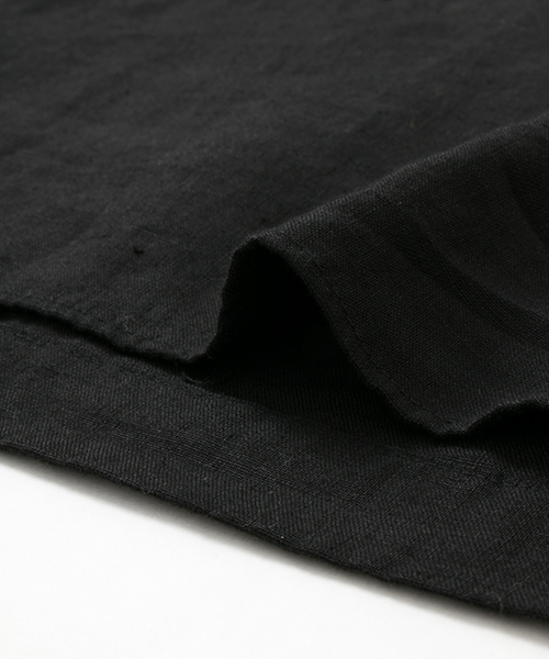 WORK NOT WORK URBAN RESEARCH(ワークノットワークアーバンリサーチ)の「WORK NOT WORK リネンクルーネック半袖プルオーバーシャツ(シャツ/ブラウス・メンズ・ホワイト/ブラック・SMALL/MEDIUM/LARGE)」の7枚目の写真