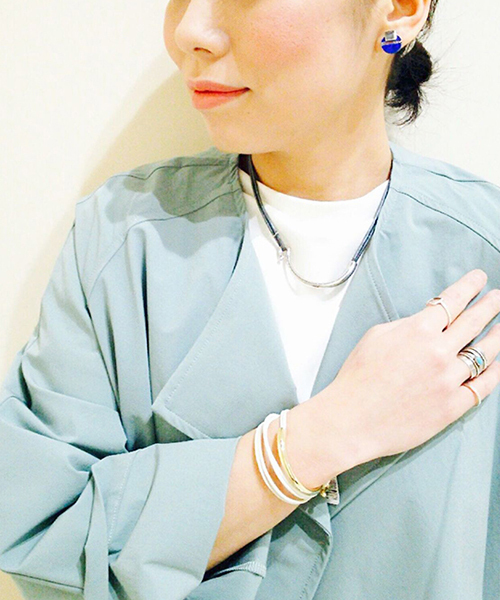 ear PAPILLONNER(イアパピヨネ)の「レザーフックブレスレット(ブレスレット・レディース・シルバー/ターコイズブルー/ホワイト/ブロンズ/その他3・FREE)」の9枚目の写真