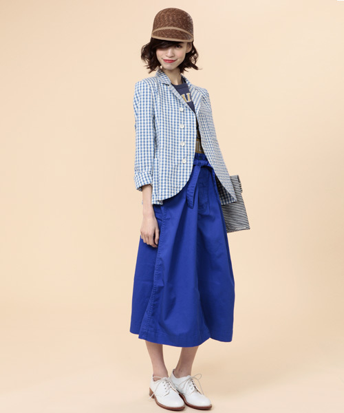 BEAMS BOY（ビームスボーイ）の「BEAMS BOY / ツイル メディカル スカート（スカート・レディース・ホワイト/ベージュ/ブルー/ネイビー・ONE SIZE）」の4枚目の写真