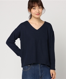 IGNIO | Vネックカットソー ロングTシャツ サカリバ素材(Tシャツ/カットソー)
