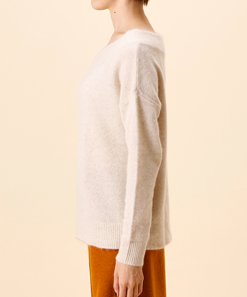 un dix cors（アンディコール）の「ラクーン混Vプルオーバーニット（ニット/セーター・レディース・ライトグレー/ライトブルー/アイボリー/ライラック/ピンク/その他14/ブルー/ライトベージュ/アクア・FREE/ﾌﾘ-）」の12枚目の写真