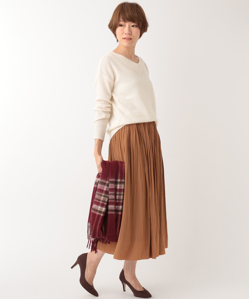 un dix cors（アンディコール）の「ラクーン混Vプルオーバーニット（ニット/セーター・レディース・ライトグレー/ライトブルー/アイボリー/ライラック/ピンク/その他14/ブルー/ライトベージュ/アクア・FREE/ﾌﾘ-）」の18枚目の写真