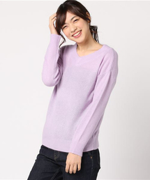 un dix cors | ラクーン混Vプルオーバーニット(ニット/セーター)