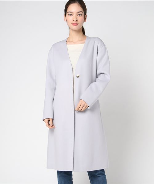 SHIPS（シップス）の「ウールカシミヤコート（ノーカラージャケット