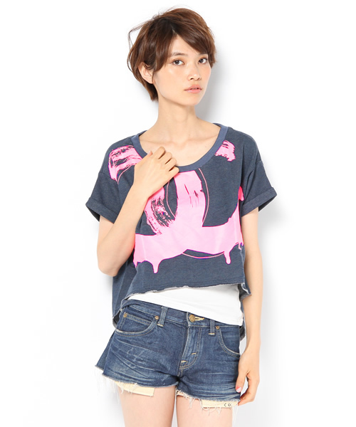 DANCE LB-03（ダンス エルビー・ゼロスリー）の「worl　Ｓ丈Ｔシャツ（Tシャツ/カットソー・レディース・ブラック系/グレー系2/ネイビー系・FREE）」の3枚目の写真