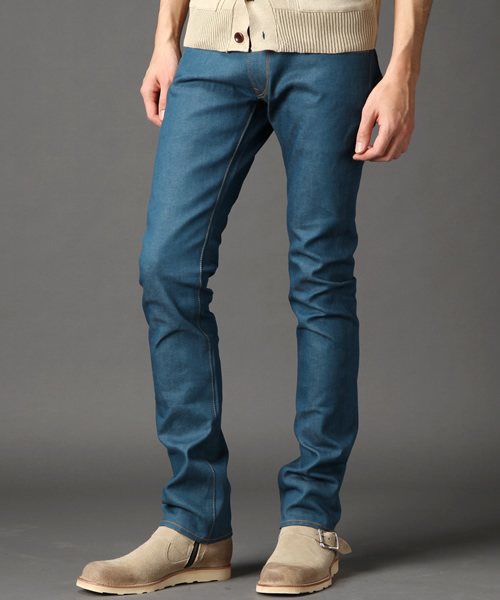 SABLE CLUTCH(セーブルクラッチ)の「シンチバック5Pストレッチジーンズ リジットスキニー【men'sFUDGE掲載商品】(デニムパンツ・メンズ・ブラック/グレー/ロイヤルブルー/ブルーグリーン/ホワイト/ダークネイビー・MEDIUM/LARGE/SMALL)」の1枚目の写真
