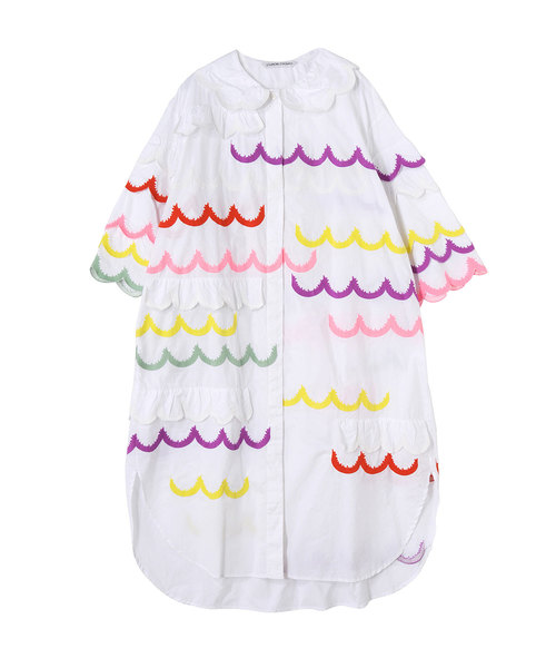 tsumori chisato 2010SS ピースダイポケットワンピース　白 tsumori chisato 2010SS ピースダイポケットワンピース 白