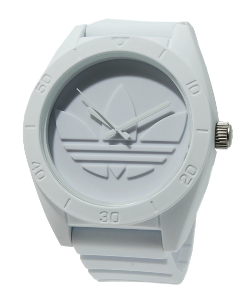 adidas(アディダス)の「XL SANTIAGO 【MEN】(アナログ腕時計・メンズ・ホワイト/ブラック/レッド・FREE)」の1枚目の写真