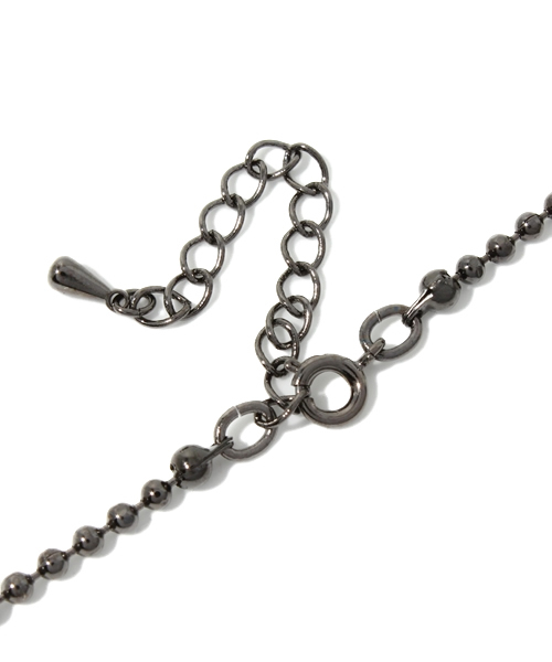 HYSTERIC MINI（ヒステリックミニ）の「Crystal Mini Face ネックレス（ネックレス・キッズ・ブラック/シルバー/ゴールド・FREE）」の4枚目の写真