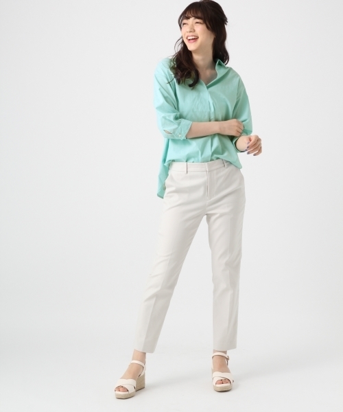 BLISS POINT（ブリスポイント）の「【Sサイズ展開】リネンコンスキッパーシャツ７分袖/795436（シャツ/ブラウス・レディース・ネイビー/その他1/ライトグリーン/ホワイト/パープル・LARGE/MEDIUM/SMALL）」の10枚目の写真