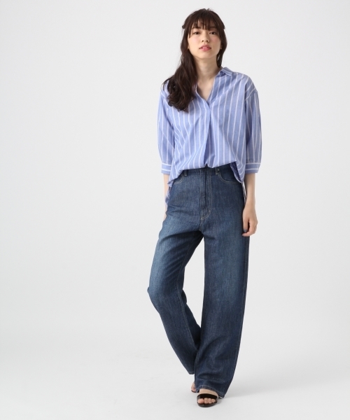 BLISS POINT（ブリスポイント）の「【Sサイズ展開】リネンコンスキッパーシャツ７分袖/795436（シャツ/ブラウス・レディース・ネイビー/その他1/ライトグリーン/ホワイト/パープル・LARGE/MEDIUM/SMALL）」の13枚目の写真