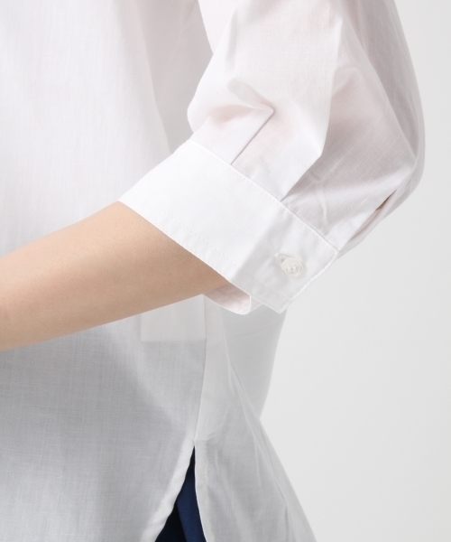 BLISS POINT（ブリスポイント）の「【Sサイズ展開】リネンコンスキッパーシャツ７分袖/795436（シャツ/ブラウス・レディース・ネイビー/その他1/ライトグリーン/ホワイト/パープル・LARGE/MEDIUM/SMALL）」の18枚目の写真