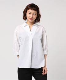 BLISS POINT | 【Sサイズ展開】リネンコンスキッパーシャツ７分袖/795436(シャツ/ブラウス)