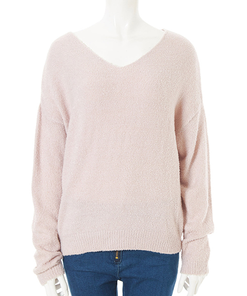 fifth（フィフス）の「Vネックプードルニット（ニット/セーター・レディース・ホワイト/ベージュ/ラベンダー/グレー・MEDIUM）」の11枚目の写真