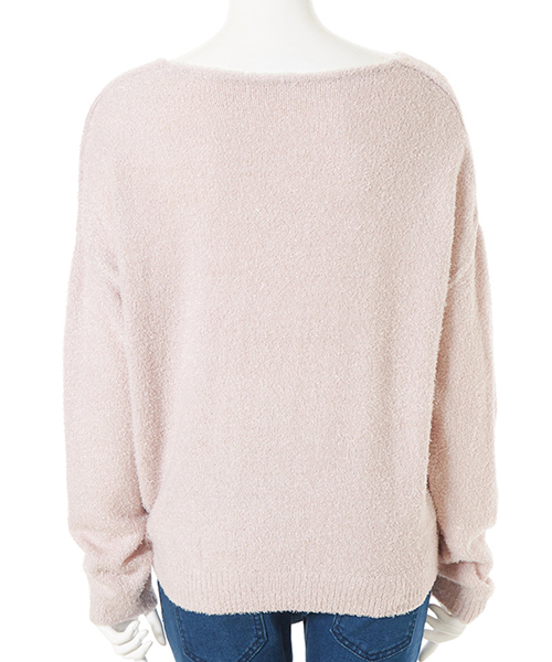 fifth（フィフス）の「Vネックプードルニット（ニット/セーター・レディース・ホワイト/ベージュ/ラベンダー/グレー・MEDIUM）」の6枚目の写真