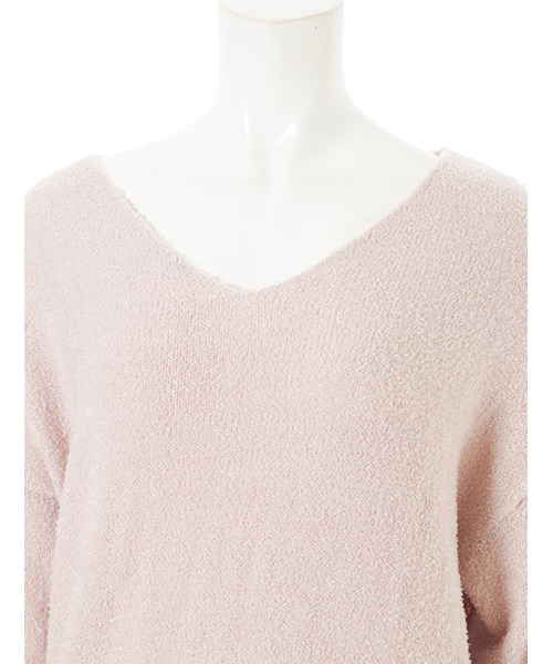 fifth（フィフス）の「Vネックプードルニット（ニット/セーター・レディース・ホワイト/ベージュ/ラベンダー/グレー・MEDIUM）」の7枚目の写真