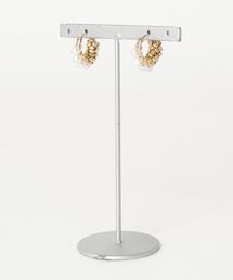 【marinaJEWELRY】14kgf/pti*Freshwater Pearl gold bi-color wrapped pierced earring