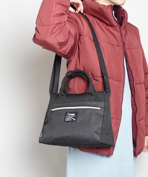 moz（モズ）の「moz(モズ) 2way ショルダーバッグ ZZEI-03 /トートバッグ（ショルダーバッグ・レディース・ブラック/ネイビー/ブルー系その他/オレンジ系その他/トリコロール/ブラック×ゴールド/ブルー/ブラウン系その他/グレー系その他2/ミント・ONE SIZE）」の3枚目の写真