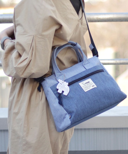 moz（モズ）の「moz(モズ) 2way ショルダーバッグ ZZEI-03 /トートバッグ（ショルダーバッグ・レディース・ブラック/ネイビー/ブルー系その他/オレンジ系その他/トリコロール/ブラック×ゴールド/ブルー/ブラウン系その他/グレー系その他2/ミント・ONE SIZE）」の8枚目の写真