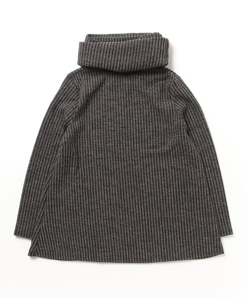 STYLEBLOCK（スタイルブロック）の「リブニットスヌード付きトップス無地長袖トップス（ニット/セーター・レディース・ブラック/ネイビー/モカ・FREE）」の6枚目の写真