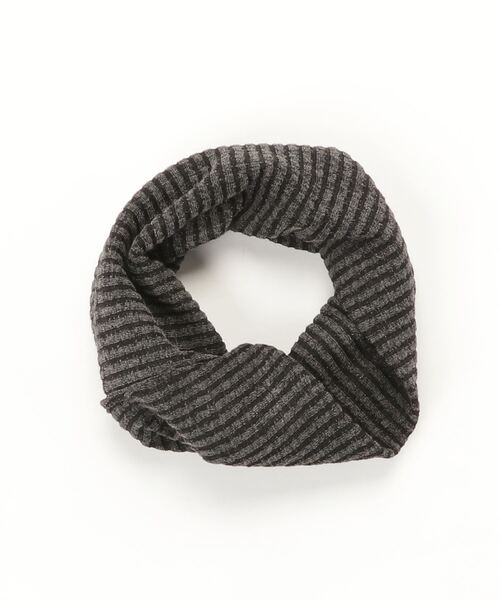 STYLEBLOCK（スタイルブロック）の「リブニットスヌード付きトップス無地長袖トップス（ニット/セーター・レディース・ブラック/ネイビー/モカ・FREE）」の4枚目の写真