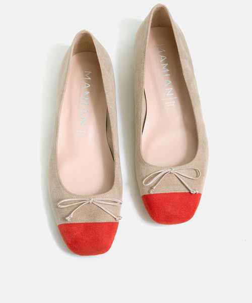 MAMIAN（マミアン）の「スクエアトゥ バレエシューズ（バレエシューズ・レディース・ブラック/ベージュ/グレー系その他/ブラウン/グレイッシュベージュ/アイボリー/グレー×ピンク/ブラック系その他/キャメル/モカ/グレー系その他2/ブラック×ピンク/チャコールグレー/ベージュ系その他・22.5cm/23.0cm/23.5cm/24.0cm/24.5cm/25.0cm）」の11枚目の写真