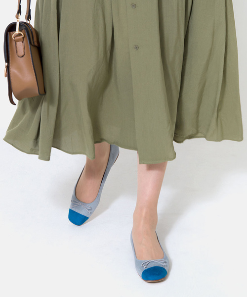 MAMIAN（マミアン）の「スクエアトゥ バレエシューズ（バレエシューズ・レディース・ブラック/ベージュ/グレー系その他/ブラウン/グレイッシュベージュ/アイボリー/グレー×ピンク/ブラック系その他/キャメル/モカ/グレー系その他2/ブラック×ピンク/チャコールグレー/ベージュ系その他・22.5cm/23.0cm/23.5cm/24.0cm/24.5cm/25.0cm）」の6枚目の写真