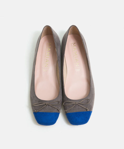 MAMIAN（マミアン）の「スクエアトゥ バレエシューズ（バレエシューズ・レディース・ブラック/ベージュ/グレー系その他/ブラウン/グレイッシュベージュ/アイボリー/グレー×ピンク/ブラック系その他/キャメル/モカ/グレー系その他2/ブラック×ピンク/チャコールグレー/ベージュ系その他・22.5cm/23.0cm/23.5cm/24.0cm/24.5cm/25.0cm）」の13枚目の写真