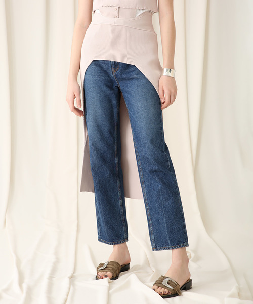 TAN(タン)の「【TAN(タン)】ロングテールリブスカート 19SS-4(スカート・レディース・ベージュ/ブラック・FREE)」の5枚目の写真