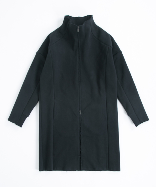 OURET（オーレット）の「硫化染ドビーストレッチ スタンドカラーロングコート（その他アウター・メンズ・ホワイト系その他/ブラック/グリーン系その他・2/3/1）」の2枚目の写真
