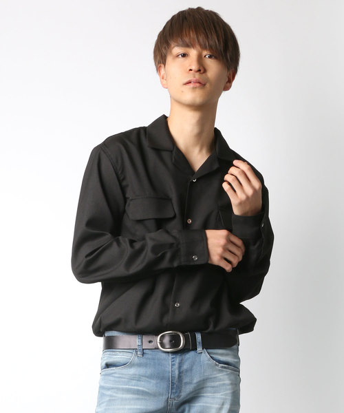 Lazar(ラザル)の「ポリトロ リラックス オーバーサイズ オープンカラーシャツ/CPOシャツ(シャツ/ブラウス・メンズ・ブラック/グレー・LL/M/L)」の15枚目の写真