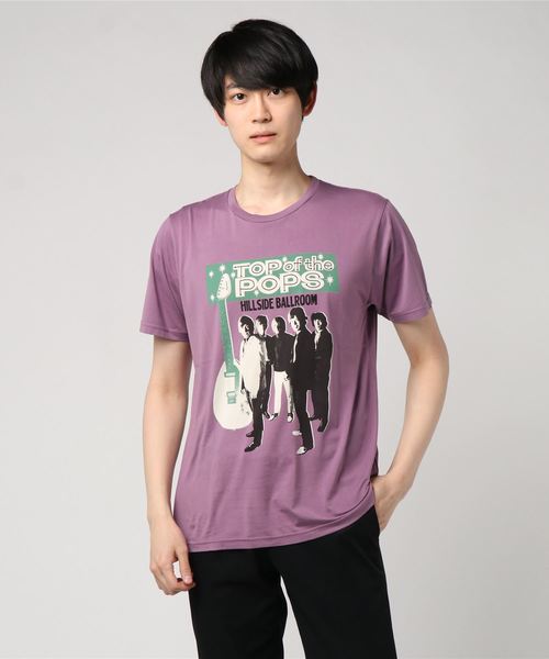 HYSTERIC GLAMOUR(ヒステリックグラマー)の「THE ROLLING STONES/TOP OF THE POPS pt T-SH(Tシャツ/カットソー)」|パープル