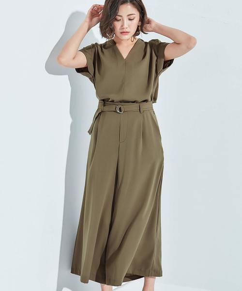 OSYAREVO(オシャレボ)の「さらさらストレッチパンツ(その他パンツ・レディース・カーキ/ブラック・38)」の2枚目の写真