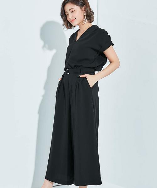 OSYAREVO(オシャレボ)の「さらさらストレッチパンツ(その他パンツ・レディース・カーキ/ブラック・38)」の1枚目の写真