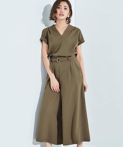 OSYAREVO(オシャレボ)の「さらさらストレッチパンツ(その他パンツ・レディース・カーキ/ブラック・38)」の4枚目の写真