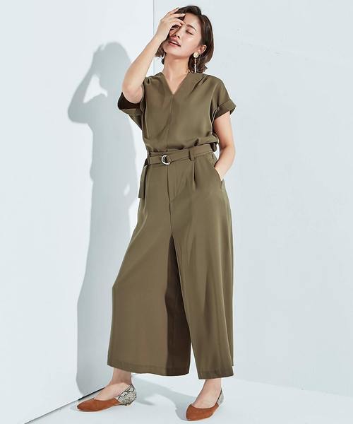 OSYAREVO(オシャレボ)の「さらさらストレッチパンツ(その他パンツ・レディース・カーキ/ブラック・38)」の5枚目の写真
