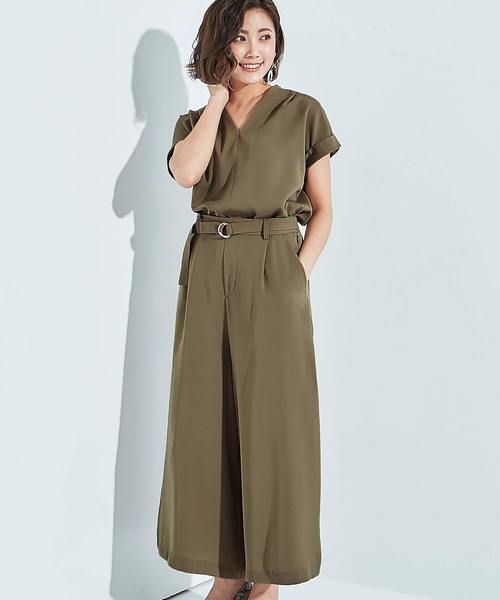 OSYAREVO(オシャレボ)の「さらさらストレッチパンツ(その他パンツ・レディース・カーキ/ブラック・38)」の6枚目の写真