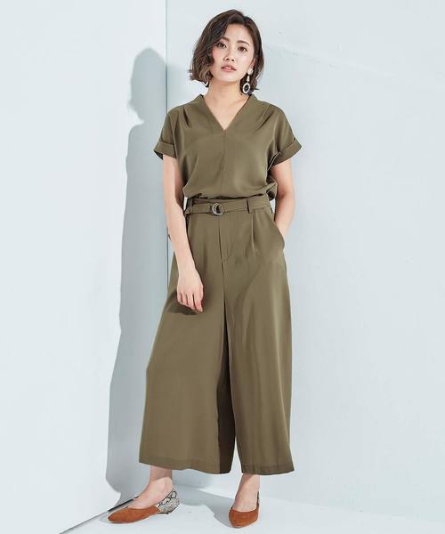 OSYAREVO(オシャレボ)の「さらさらストレッチパンツ(その他パンツ・レディース・カーキ/ブラック・38)」の7枚目の写真