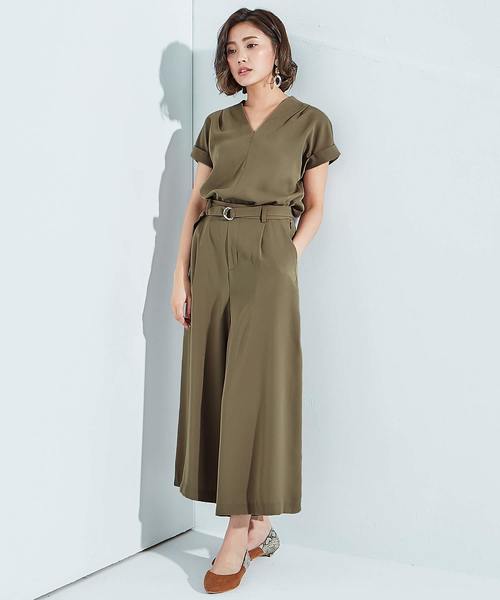 OSYAREVO(オシャレボ)の「さらさらストレッチパンツ(その他パンツ・レディース・カーキ/ブラック・38)」の8枚目の写真