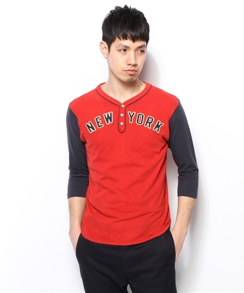 fennica Men's(フェニカメンズ)の「CHESWICK / ヘンリーネックT(Tシャツ/カットソー・メンズ・グレー/レッド・MEDIUM/SMALL/LARGE)」の11枚目の写真