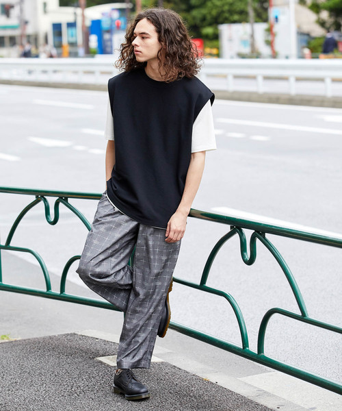 JUNRED（ジュンレッド）の「ライトカノコベストTシャツSET（ベスト・メンズ・ブラック/ベージュ/ライトグリーン・M/L）」の11枚目の写真