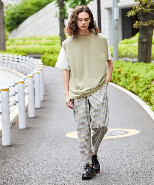 JUNRED（ジュンレッド）の「ライトカノコベストTシャツSET（ベスト・メンズ・ブラック/ベージュ/ライトグリーン・M/L）」の12枚目の写真