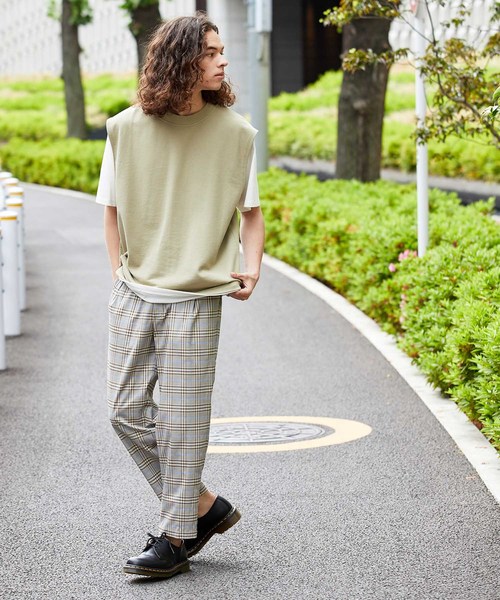 JUNRED（ジュンレッド）の「ライトカノコベストTシャツSET（ベスト・メンズ・ブラック/ベージュ/ライトグリーン・M/L）」の13枚目の写真