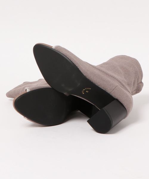 KOBE LETTUCE（コウベレタス）の「[ピンヒールorチャンキーヒール]2typeオープントゥソックスブーツサンダル（サンダル・レディース・ブラック/ブラック系その他/グレー系その他/グレー系その他2・LL/S/M/L）」の6枚目の写真